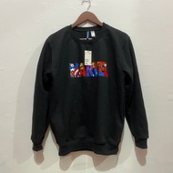 CREWNECK H&M ORI SWEATER PRIA WANITA TIE DYE BASIC DISTRO COUPLE