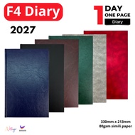 F4 Diari 2027 1 hari 1 Halaman Diari dengan senarai tugasan harian Kulit Keras BPB Saiz F4 Folio Buk