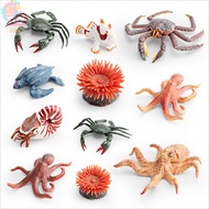 Children Toys Simulation Sea Animal Model King Crab Sea Anemone Octopus Sea Turtle Figure Ornaments