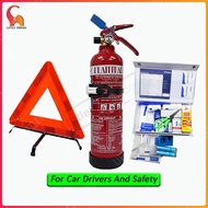 1Kg Fire Extinguisher Flammart ABC Dry Powder Puspakom Ready First Aid Kit Safety Triangle Pemadam A