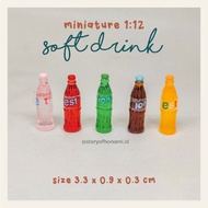 MINIATURE 1:12 SOFT DRINK TOY SODA BOTTLE DRINK