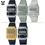CASIO A100WEF A100WEFG A100WEL Unisex Digital Watch Vintage Stopwatch Alarm 32.7mm Resin Leather Str