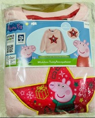 現貨 🇩🇪🐽 122-128cm Peppa Pig Girls fleece long sleeve pullover pajamas ❄️ 女童秋冬抓絨居家衛衣