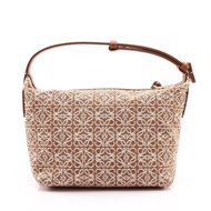 LOEWE 羅威 Cubi Anagram 手提包 棕色 緹花帆布 牛皮 A906K75X06