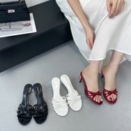 Fashion Ribbon Heels 6 cm Round Toe Big Size Heels (Size 35-43)