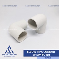 (10 pcs) Keni 20 mm PVC / Knee 20 mm / Keni Pipa Listrik 20 mm / Elbow 20 mm / Keni Conduit 20 mm