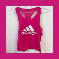 💓💕💞 adidas 桃粉色透氣背心 女 S-M❣️