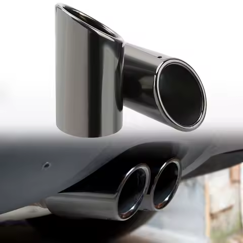Car Exhaust Tip Muffler Pipe Cover 2pcs Auto Accessories For Audi A4 B8 A3 A1 Q5 For VW Tiguan Volks