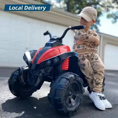 4 Wheeler for Kids, 12V Battery Powered Ride On ATV, Electric 4 Wheeler Quad ATV Car with MP3, USB, 