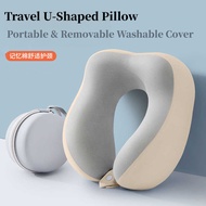 Portable Can Store U-Shaped Pillow Memory Foam Neck Pillow Double Peak Support Comfortable Sleep