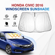 1PC Front Windscreen Sunshade Custom Fit Foldable Compatible with Honda Civic FC 2016-21 (10th Gen)