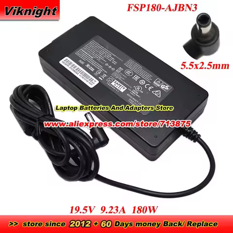 FSP180-AJBN3 19.5V 9.23A 180W AC Adapter for TONGFANG XNE15E19 for ELUKTRONICS MAG-15 for EVOO EG-LP