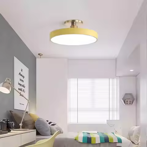 Modern Minimalist Bedroom Ceiling Light Nordic Room Light Luxury Corridor Entrance Light Round Balco
