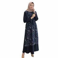 PRODUK TERBATAS GAMIS BROKAT MUTIARA RINIA KOMBINASI MOSCREPE / GAMIS