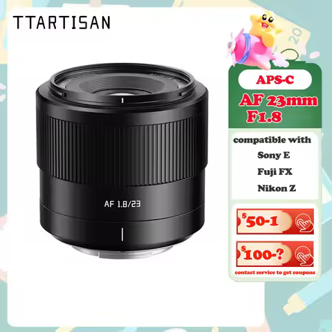 TTArtisan AF 23mm F1.8 APS-C Auto Focus Prime Camera Lens for Humanities Photography for Fuji X-T10 