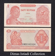 uang kuno 1 rupiah sudirman 1968 - aunc