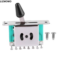 LIZMOMO Guitar Lever Switch, 5-Way Position Silver 5-Way Pickup Selector Switch, Durable Metal Guita