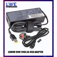 CHARGER LENOVO 90W 20V 4.5A USB LAPTOP AC POWER ADAPTER THINKPAD IDEAPAD YOGA ELEX T550 G405 G710 Y4