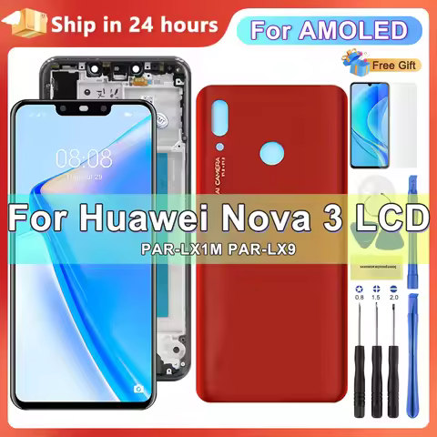 Nova 3 Screen with Frame for Huawei nova 3 PAR-LX1M PAR-LX9 Lcd Display Touch Screen Digitizer Assem