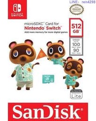 SanDisk Switch 512GB 512G micro SD SDXC 100MBs 任天堂 專用 記憶卡