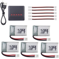 5PCS Bateri Li-Po 3.7V 220mAh dengan Pengecas 5 dalam 1 untuk E010 E010C E011 E011C E013 GoolRC T36 