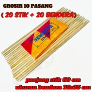 WHOLESALE 10 PAIRS OF SEMAPORE FLAG STICKS + 20 STICKS + 20 SEMAPHORE FLAGS)