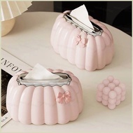 HK1 Pumpkin Spring Tissue Box Household Creative Tissue Box Office Living Room Simple Cream Style KH