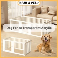 Pet Fence Transparent Acrylic Home Dog Fence Durable Buckle Transparent Door Cages