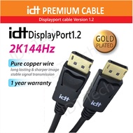 IDT Displayport to Displayport Cable DP 1.2 Display Port Cable for Video PC Laptop TV DP cable to DP
