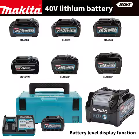 Original Makita 40V MAX XGT Lithium Ion Battery 5.0AH Original Battery BL4020 BL4025 BL4040 BL4050 B