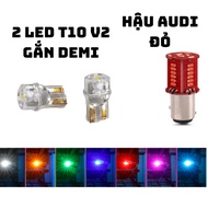 [VG414] Red audi LED tail light + 2 LED T10 v2 mounted on motorbikes, electric transmission vehicles