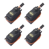 4PCS MG995 360°High Speed Torque Metal Gear Servo Motor Set Kit Compatible with Boat/RC Helicopter/C