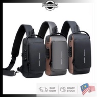 USB With Combination Lock Push Bag Beg Silang Lelaki Waist Chest Pouch Bag Men Sling Bag Men Waterpr