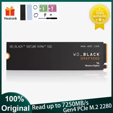 Original SN7100 WD BLACK SN770 Internal Gaming Solid State Drive Gen4 PCIe 2TB 1TB 500G 250G M.2 228