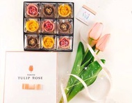 🔥現貨🔥日本🇯🇵 Tulip rose 鬱金香玫瑰曲奇 9枚入