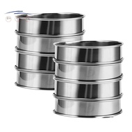zhizixd8Pcs 4 Inch Muffin Rings Crumpet Rings Stainless Steel Muffin Rings