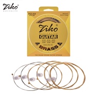 ZIKO DCZ-012 Light Acoustic Guitar Strings Hexagon Wire Brass Wound Corrosion Resistant 6 Strings Set Musical Instrument Accessories