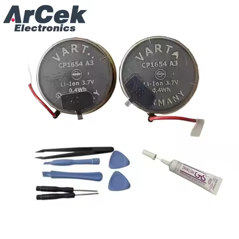 2PCS 0.37Wh Rechargeable Battery CP1654 1654 3.7V A3 for BOSE QuietComfort QC 1.0 Earbuds 1.0 1st wi