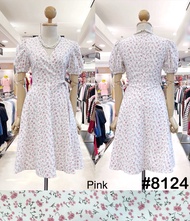 [LUXURY707] VG8124 : เดรสคอวี ทรงเกาหลี อกป้าย