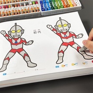 Buku Mewarna dan Melukis Ultraman untuk Kanak-kanak Buku Lukisan Kartun untuk Kanak-kanak Lelaki Ber
