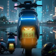 KEVANLY 12V LED Eye Strobe License Plate Light for E-Bike KEVANLY 12V LED Lampu Strobo Mata Plat Nom