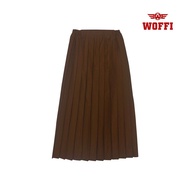Seragam Pramuka Woffi Rok Plisir Panjang Coklat / ROK PRAMUKA SERAGAM SEKOLAH WOFFI MODEL PLISIR BAH
