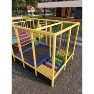 Kindergarten Trampoline Large Indoor Outdoor Popular Square Jumping Bed Amusement Equipment Bounce B