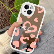 For Iphone love pink flower cartoon makeup  mirror case iphone 12 PRO MAX/11/11 PRO/12/12 PRO/11 PRO MAX/12 MINI cover