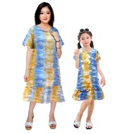 Daster Dewasa dan Anak (Couple) Perempuan Motif Tie Dye 4105 - Harga Daster Satuan untuk Anak - Untu