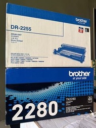 NEW全新 Brother 100% Genuine 香港原裝行貨 DR-2255 Drum Unit 感光鼓 📠 TN2280 Printer Toner cartridge 黑色原廠碳粉盒 ori