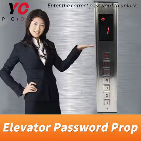 YOPOOD Elevator Password Prop Escape Room Game Real life input correct password to make display scre
