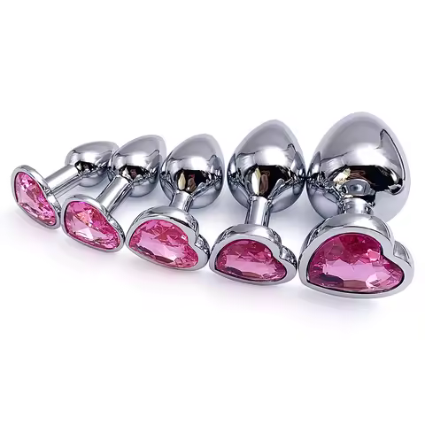 5 Size butt plug Metal anal plug Jewelry base beginner to expert G-point massage dildos adult women 