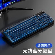 ชุดคีย์บอร์ดและเมาส์แบบใส Z99 Bluetoothไร้สายสำหรับผู้หญิงสำหรับใช้ในออฟฟิศ คีย์บอร์ดแบบแมชชีน มีฟัง