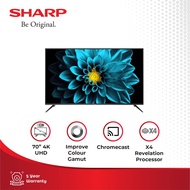 Sharp Smart TV Android TV 70 inch 4K UHD 4T-C70DK1X C70DK1X